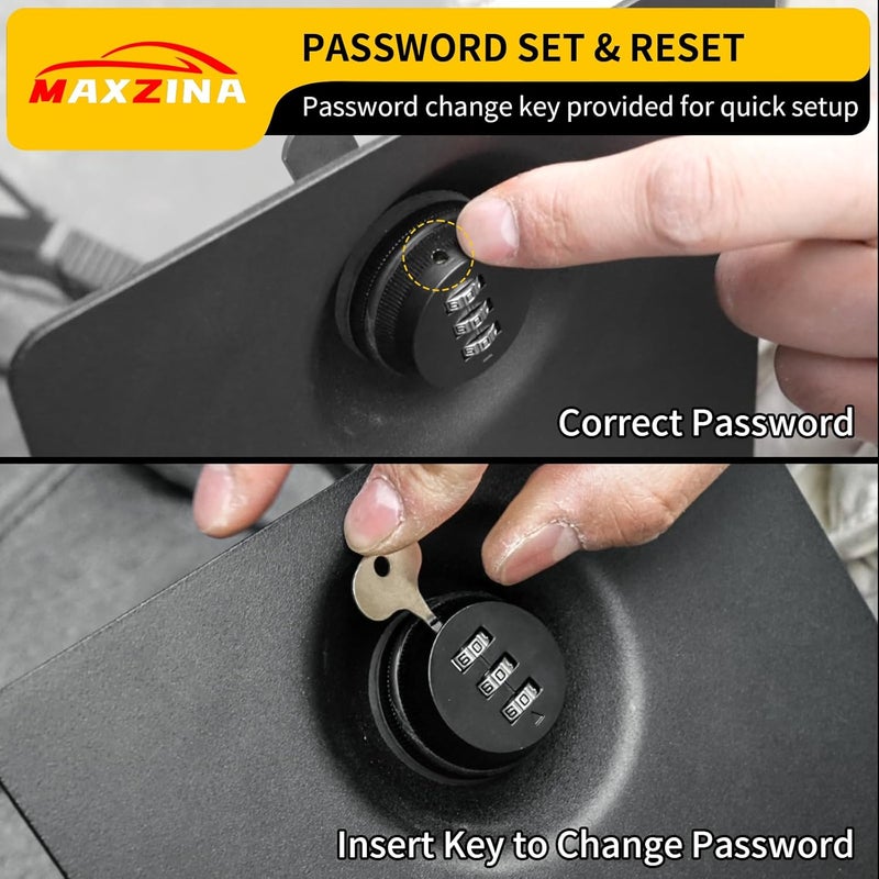 Maxzina Truck Security Lock Cover Compatible with 2022-2025 Ford Maverick Code Lock Design Bin Cover Bed Storage Bin Side Cover with Code Lock for 2024 Maverick Accessories - Image 5